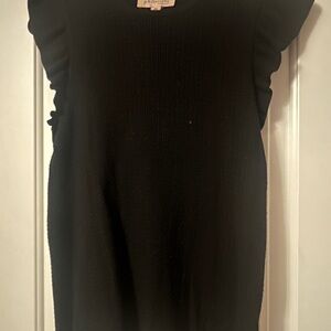 Philosophy Elegant Black Ruffle Blouse